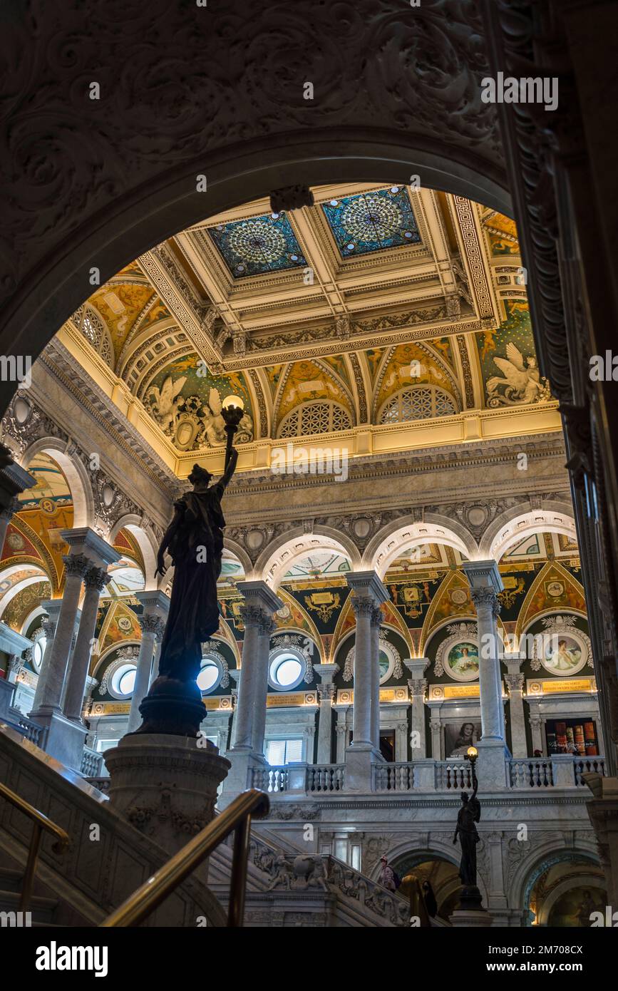 The Great Hall in The Library of Congress is the world’s largest