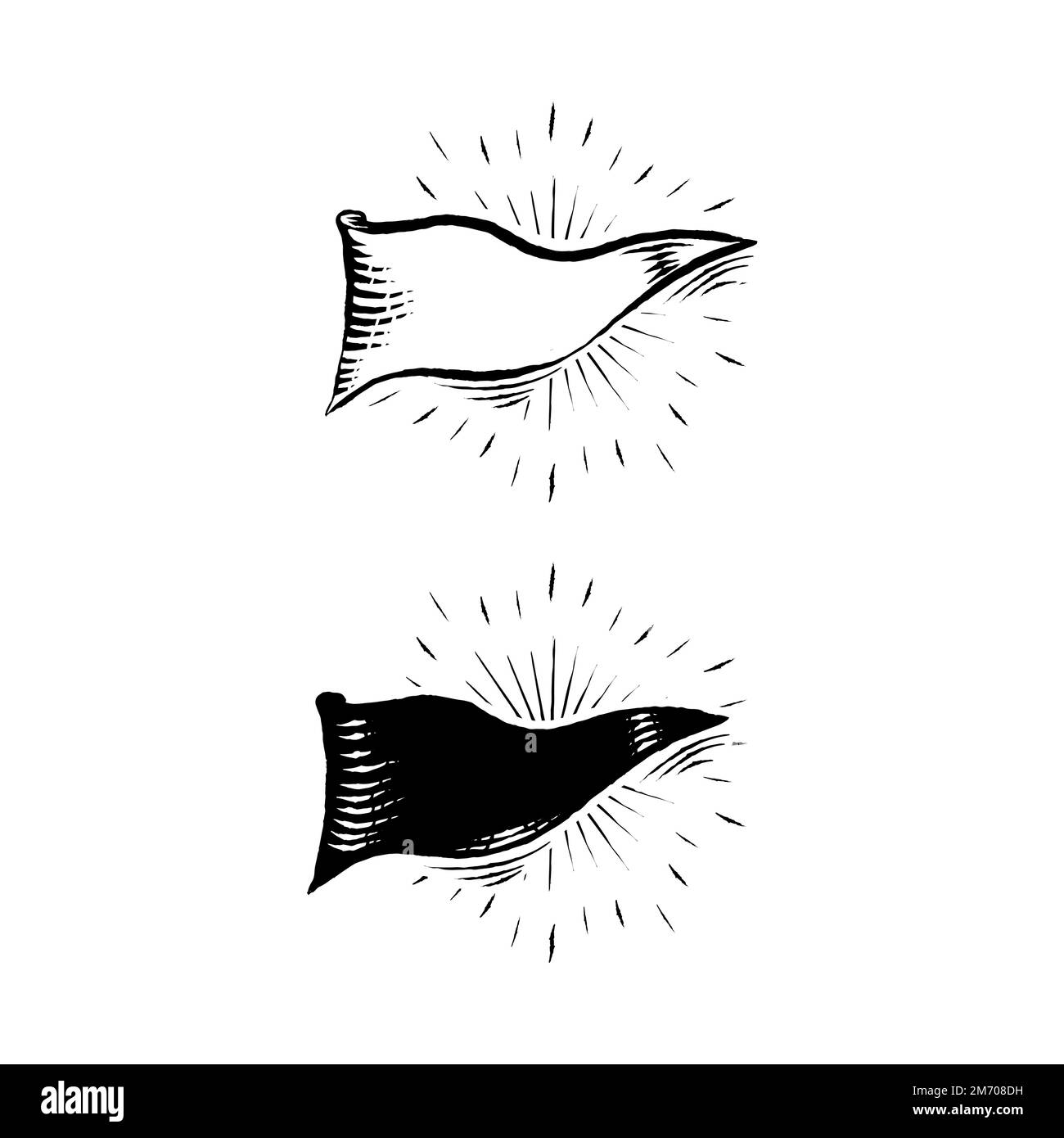 Old school flags and banners vector collection Stock Vector