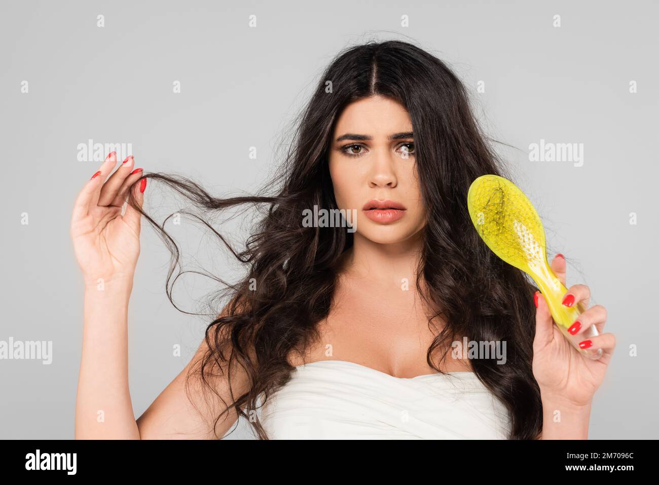 Tangled hair brush hi-res stock photography and images - Alamy