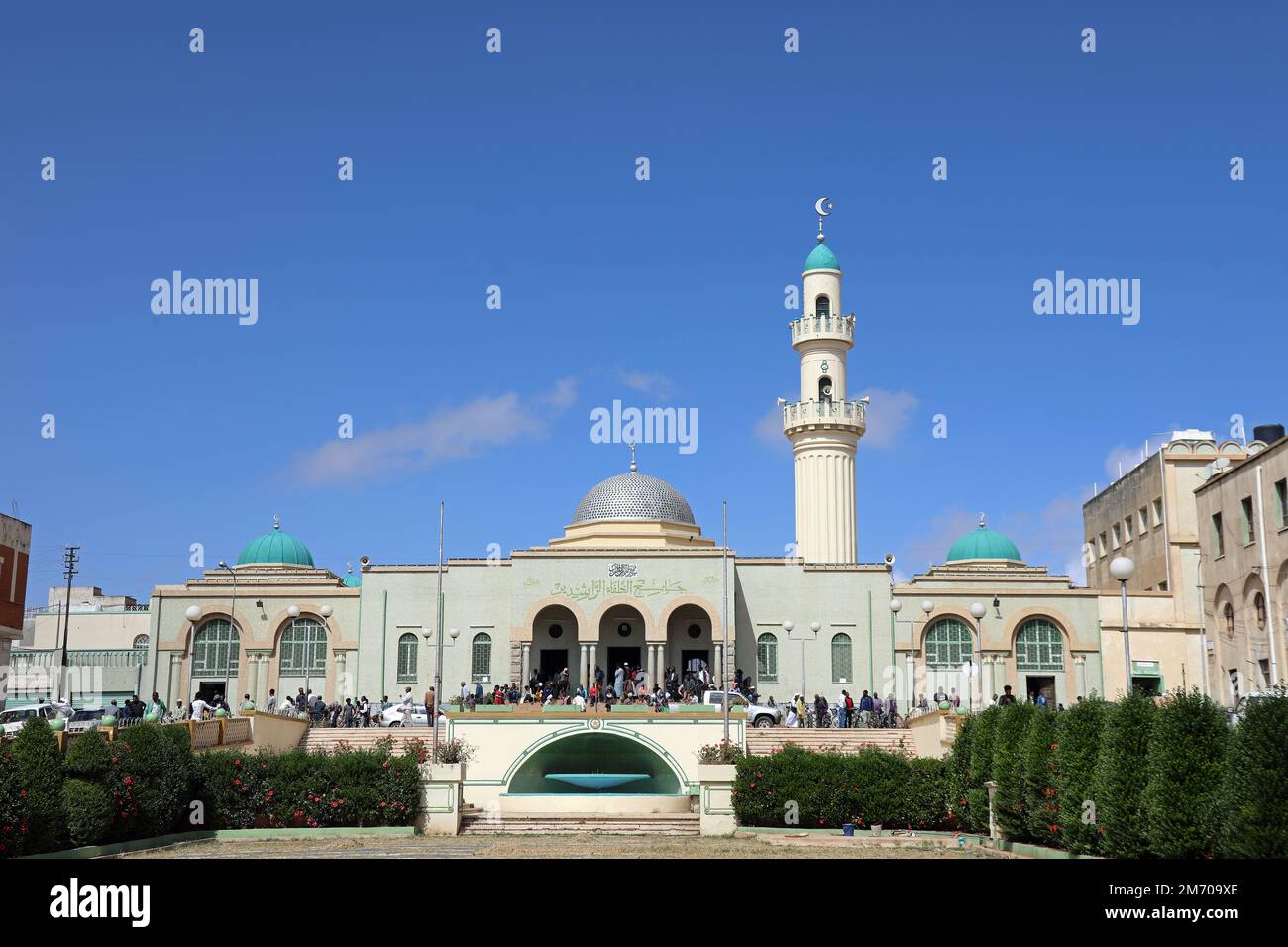 Al Kulafah Al Rashidan Mosque in Asmara built by Benito Mussolini Stock Photo