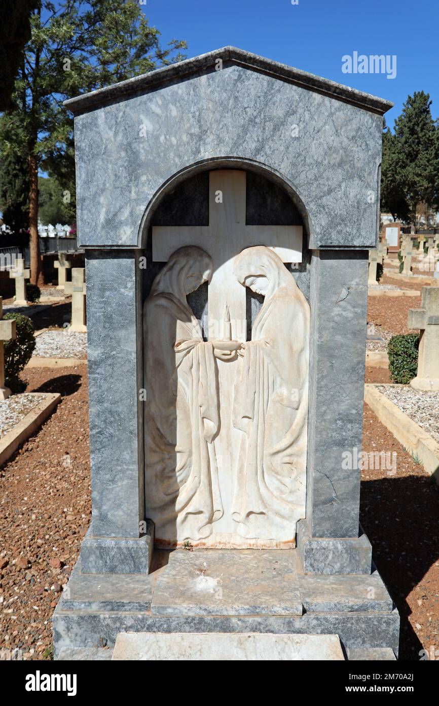 Italian era grave in Asmara cemetery Stock Photo