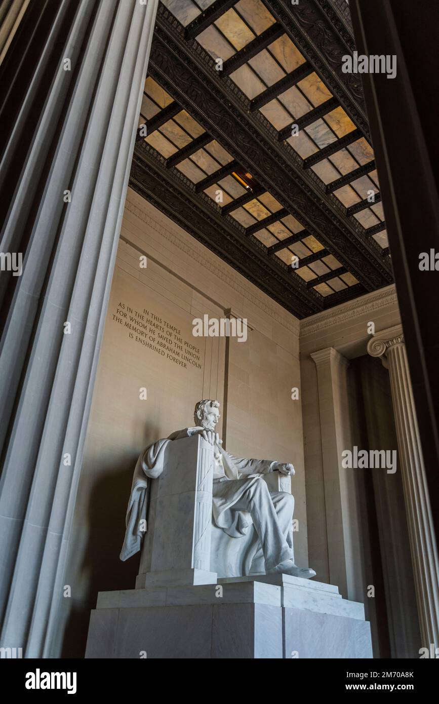 Statue of Abraham Lincoln, Lincoln Memorial, a U.S. national memorial