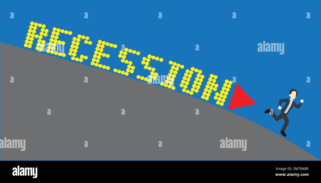 economic recession in 2023 Graphs and slumping stock markets show the