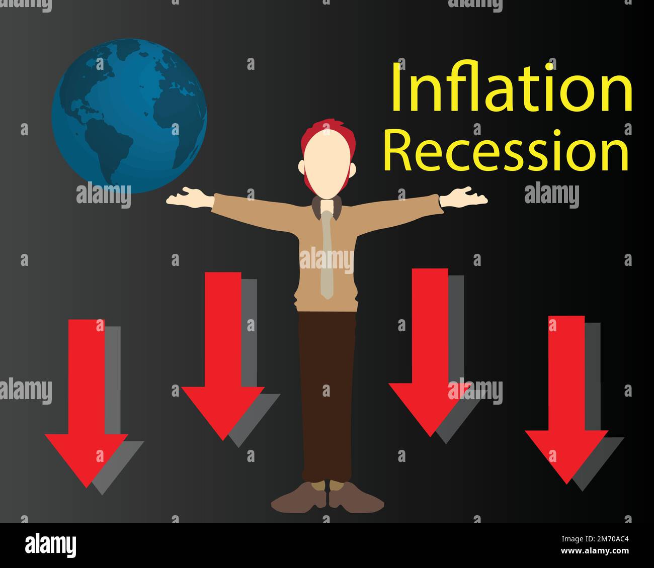 economic recession in 2023 Graphs and slumping stock markets show the
