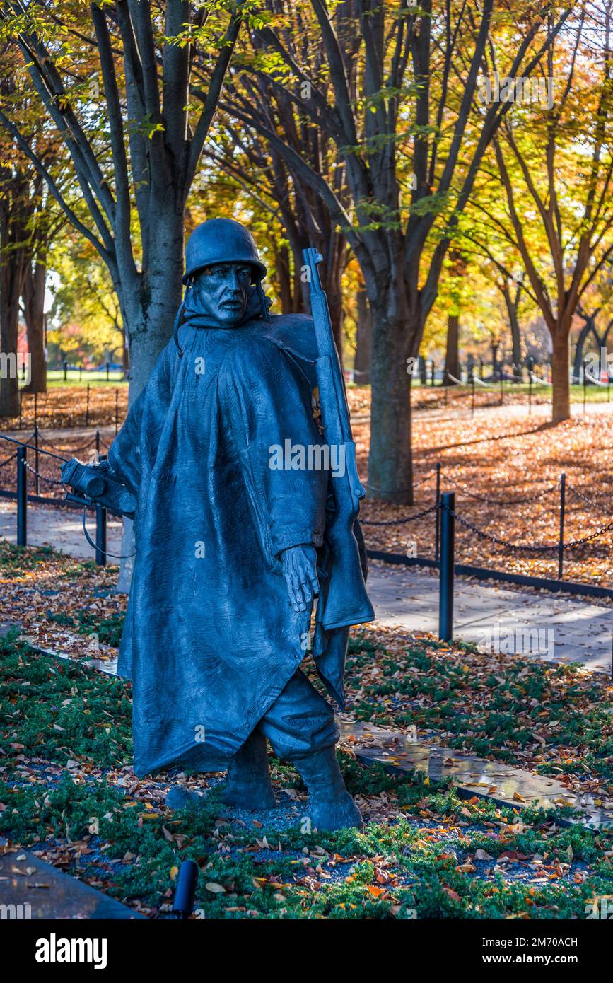 Korean War Veterans Memorial, located in West Potomac Park, Washington