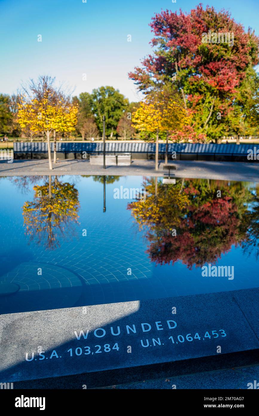 Korean War Veterans Memorial, located in West Potomac Park, Washington
