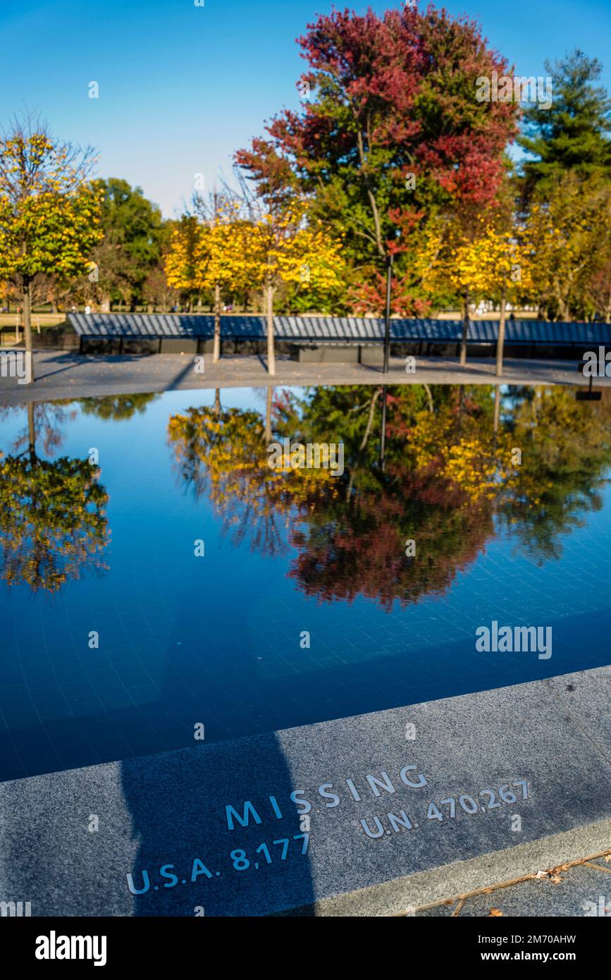 Korean War Veterans Memorial, located in West Potomac Park, Washington