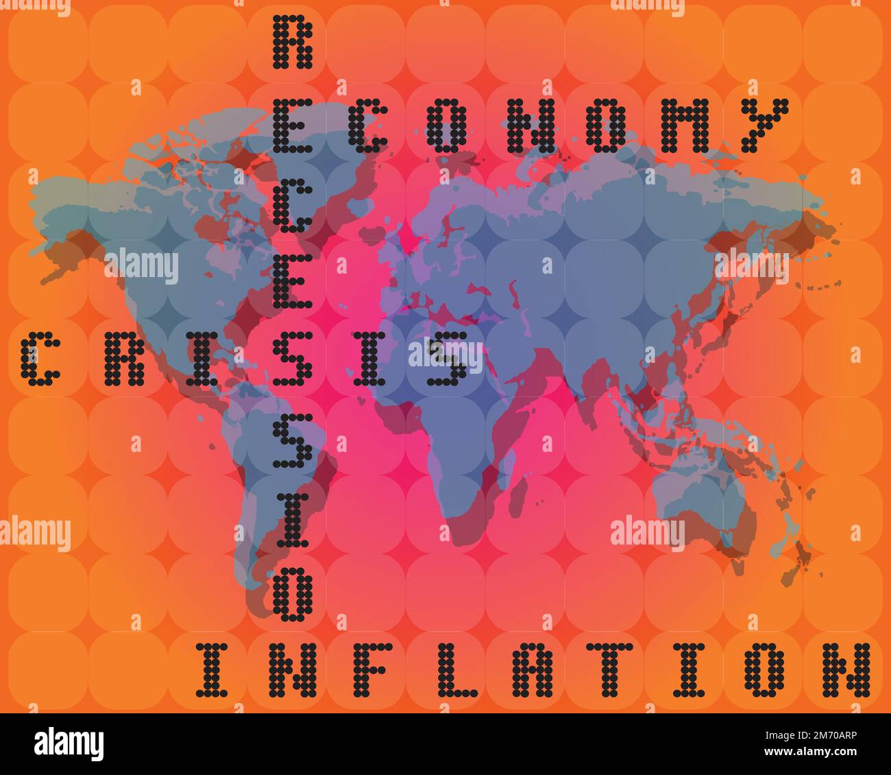 economic recession in 2023 Graphs and slumping stock markets show the global economic crisis in 2023. The effects of inflation, war, epidemics. EPS10 Stock Vector