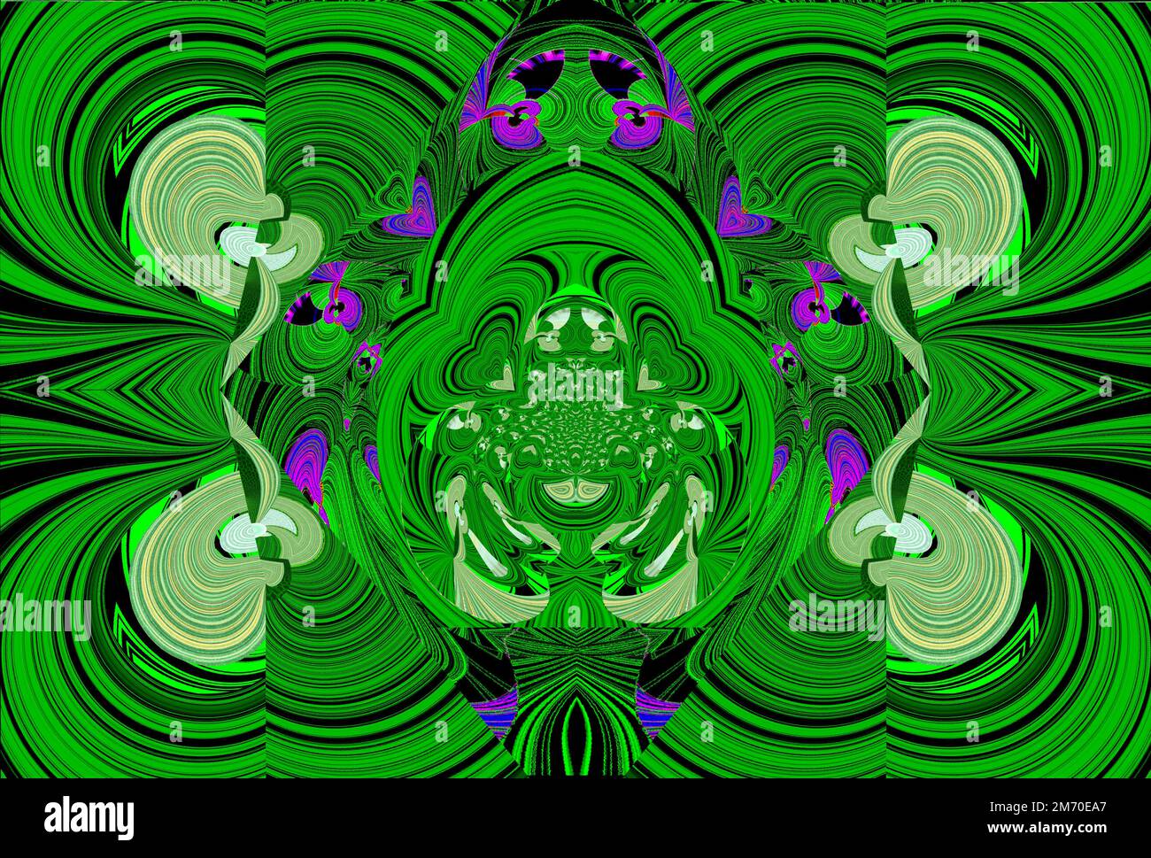 Abstract green kaleidoscope pattern hi-res stock photography and images ...