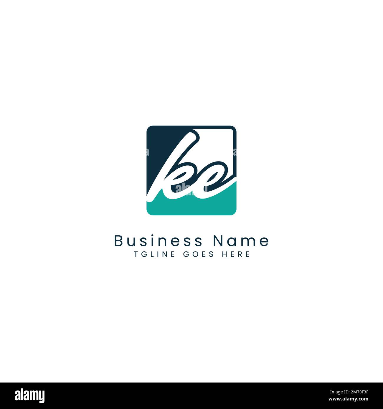K E KE Initial letter handwritten and signature vector image template