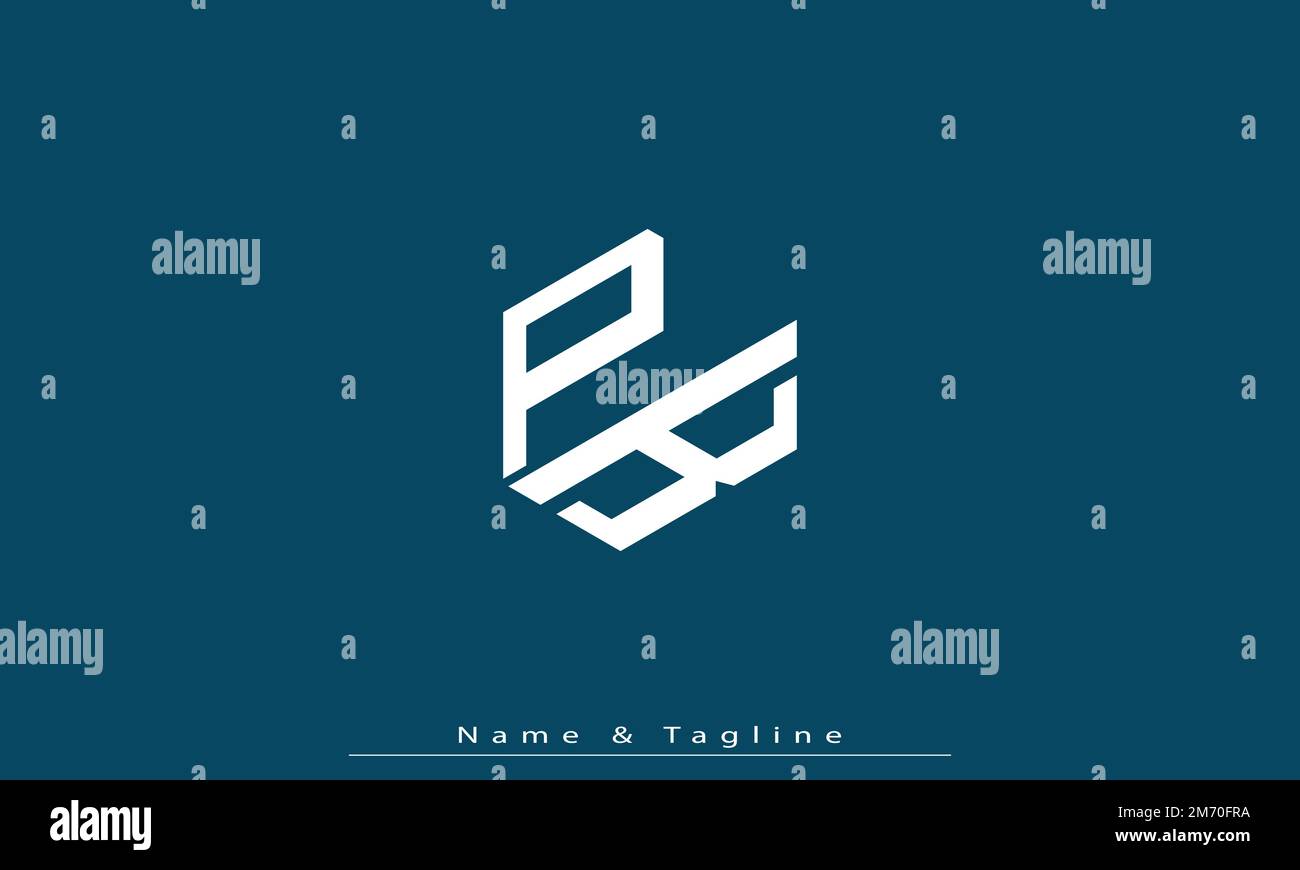 Alphabet letters Initials Monogram logo PK , KP Stock Vector