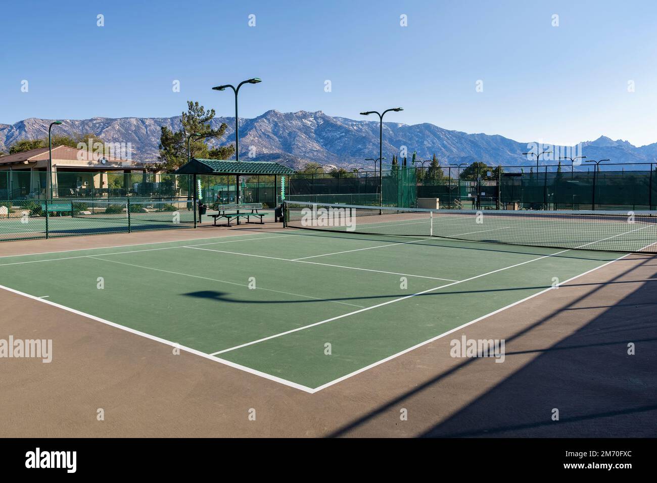 The Catalina Mountains provide a scenic backdrop of the Saddlebrooke