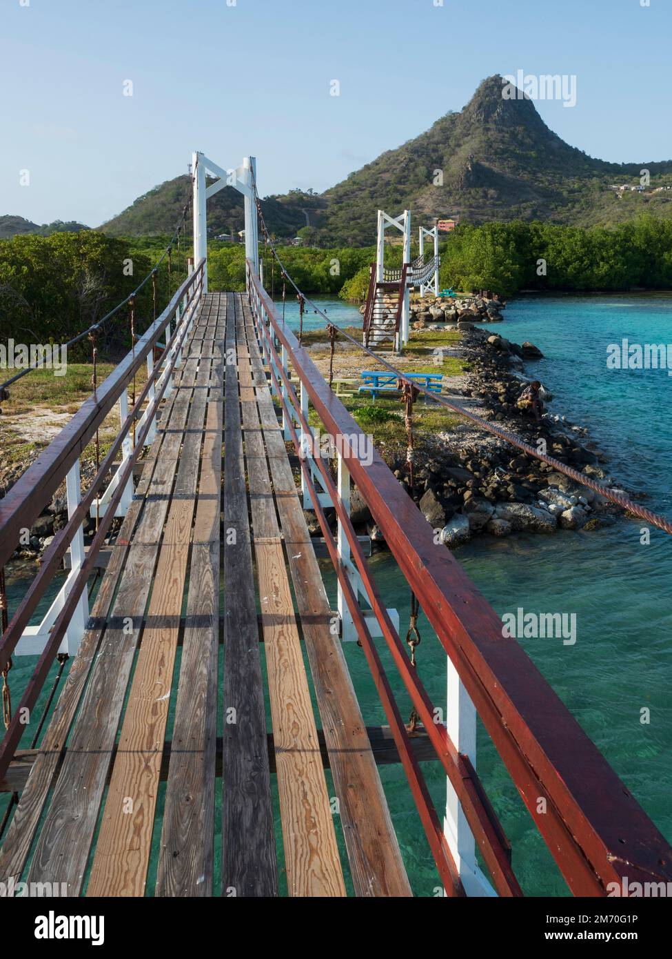 Union Island, Grenadines, Caribbean. Ashton Lagoon, mangrove swamp and