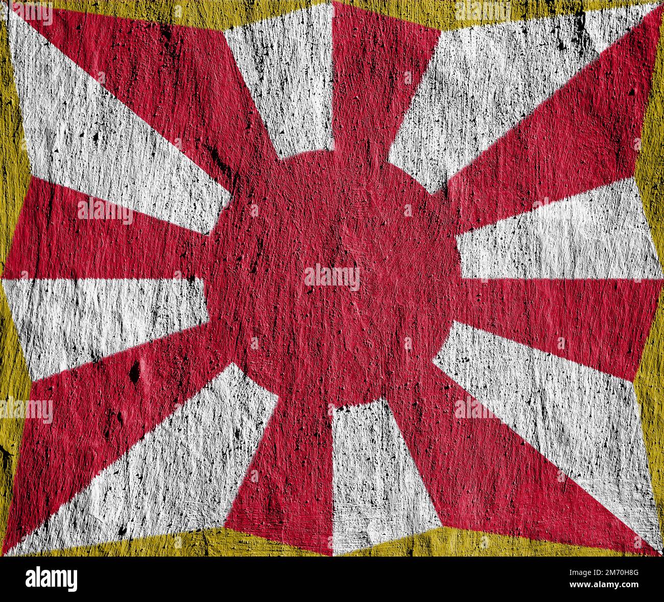 Flag of Japan Ground Self-Defense Force Regiment on texture. Concept
