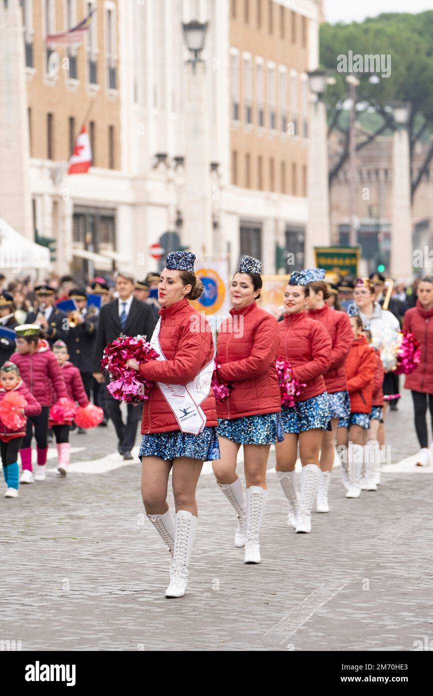 Parade In Rome Rome, Italy, January 06, 2023 - Traditional parade in Via della ...