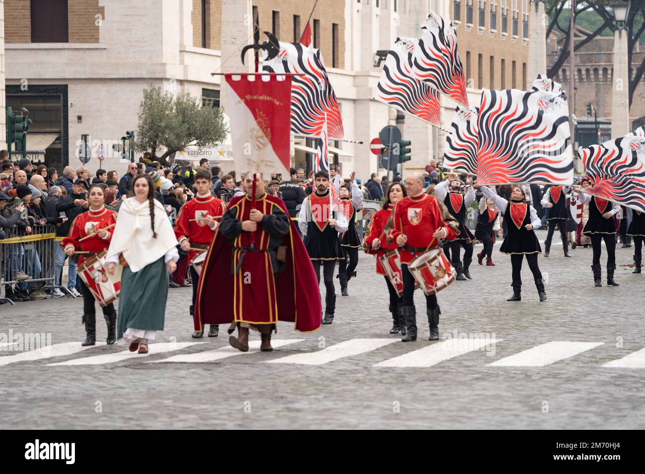 Parade In Rome Rome, Italy, January 06, 2023 - Traditional parade in Via della ...