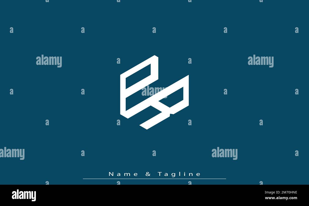Alphabet letters Initials Monogram logo PR , RP Stock Vector