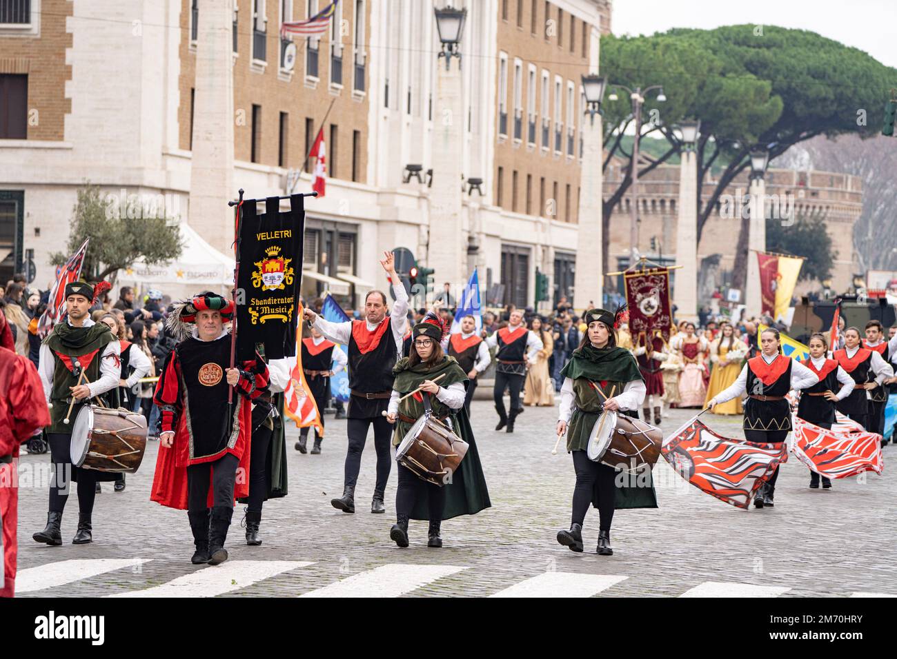 Parade In Rome Rome, Italy, January 06, 2023 - Traditional parade in Via della ...