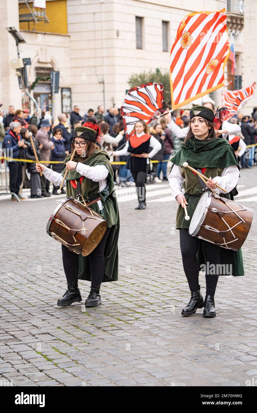 Parade In Rome Rome, Italy, January 06, 2023 - Traditional parade in Via della ...