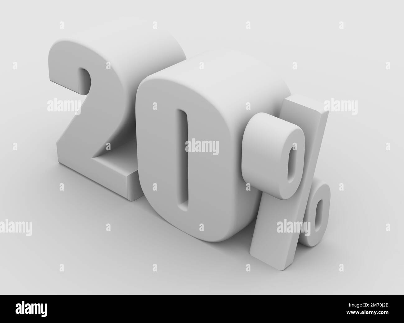 20 3d Illustration White Twenty Percent Special Offer On White 20-3d-illustration-white-twenty-percent-special-offer-on-white