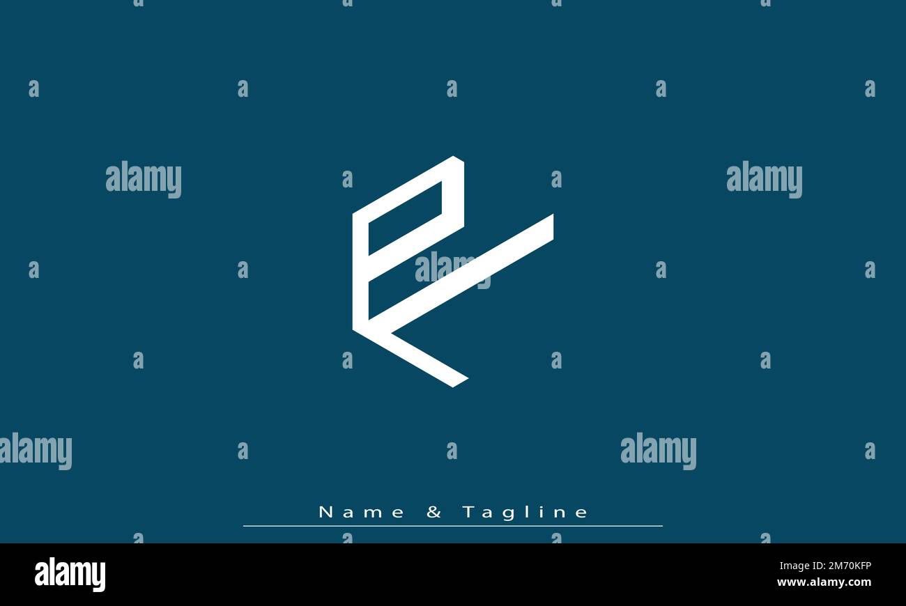 Alphabet letters Initials Monogram logo PL , LP Stock Vector