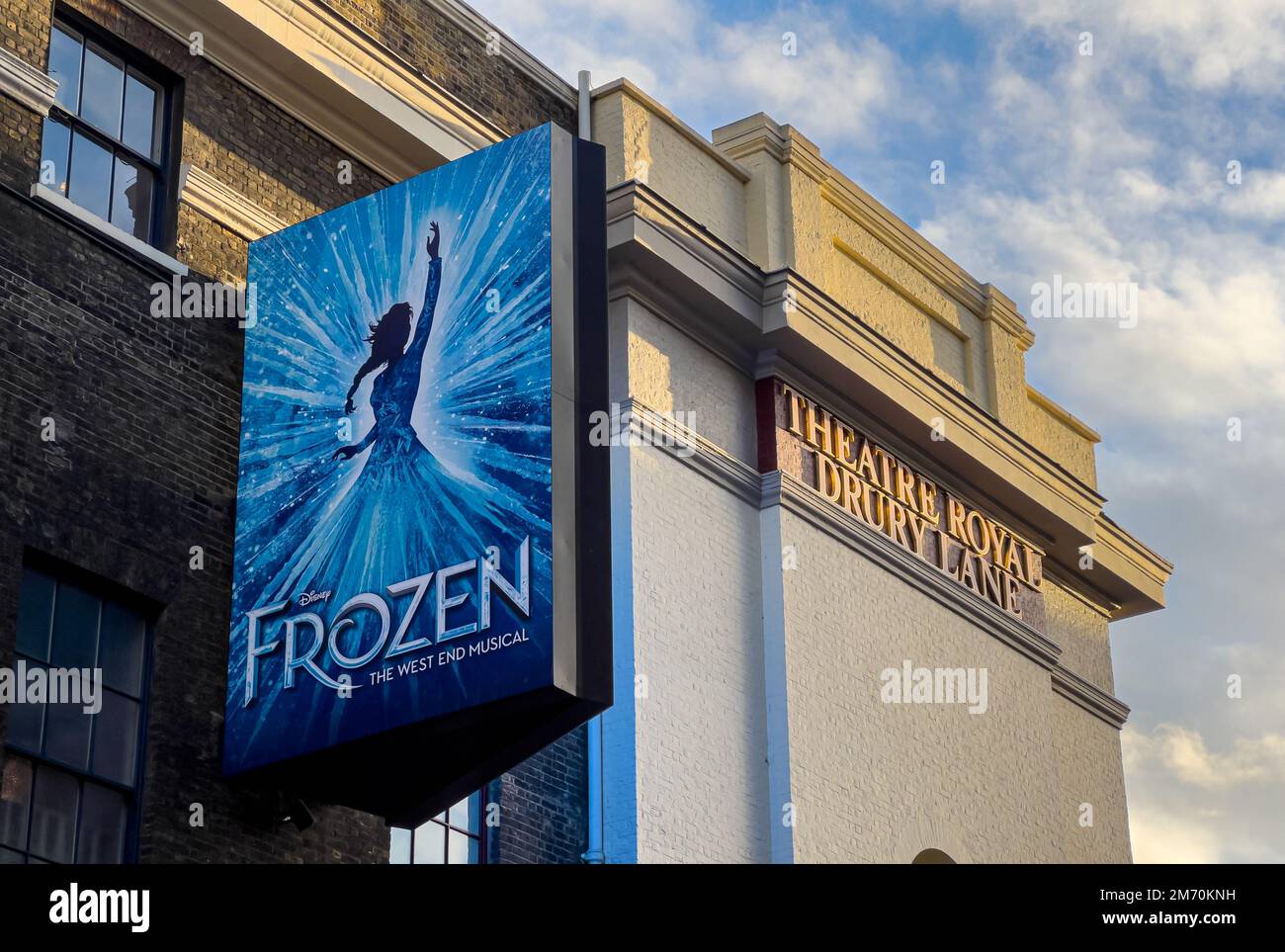 Frozen Musical in London at Theatre Royal Drury Lane- LONDON, UK - DECEMBER 20, 2022 Stock Photo