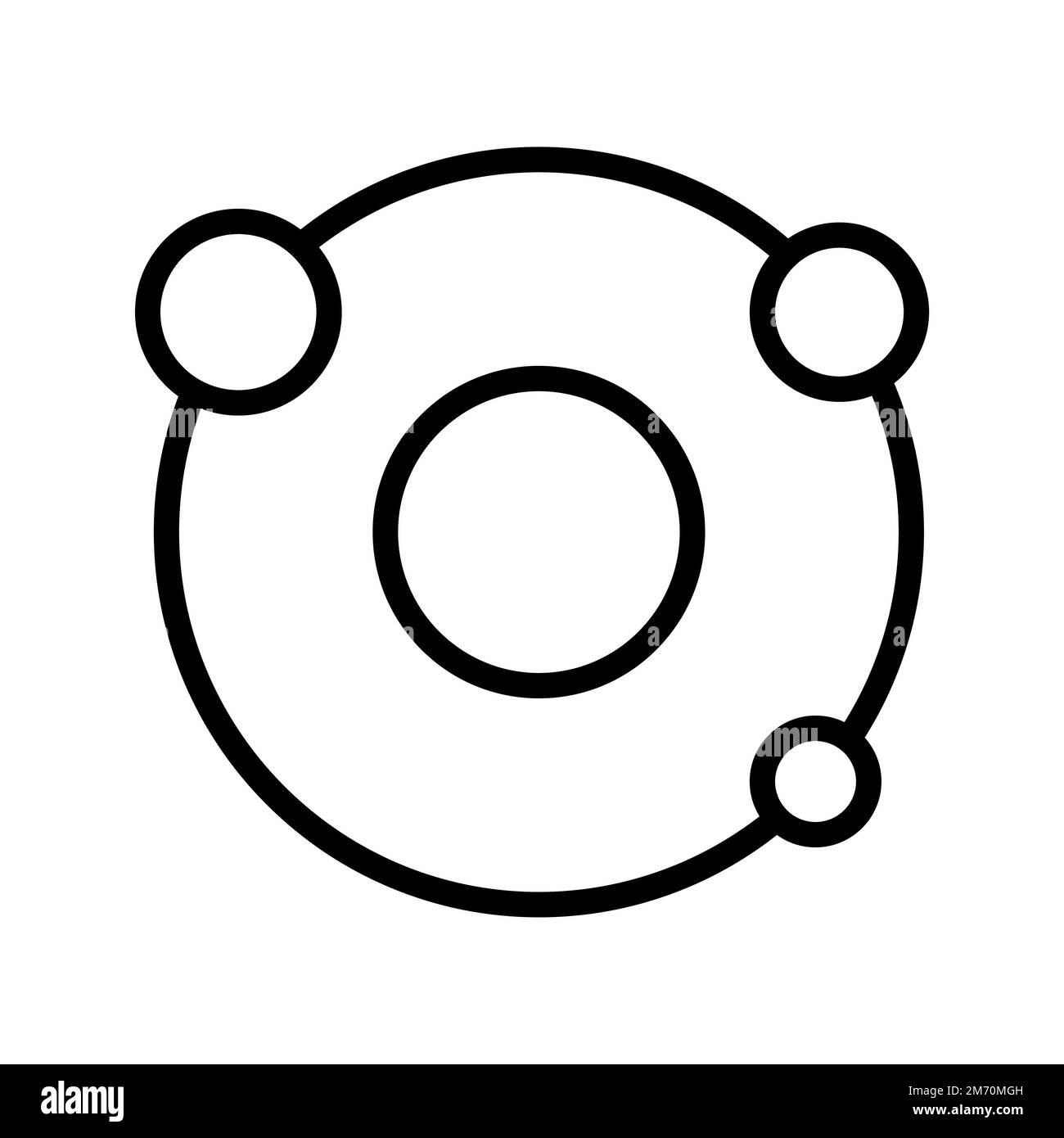 Satellite icon line isolated on white background. Black flat thin icon ...