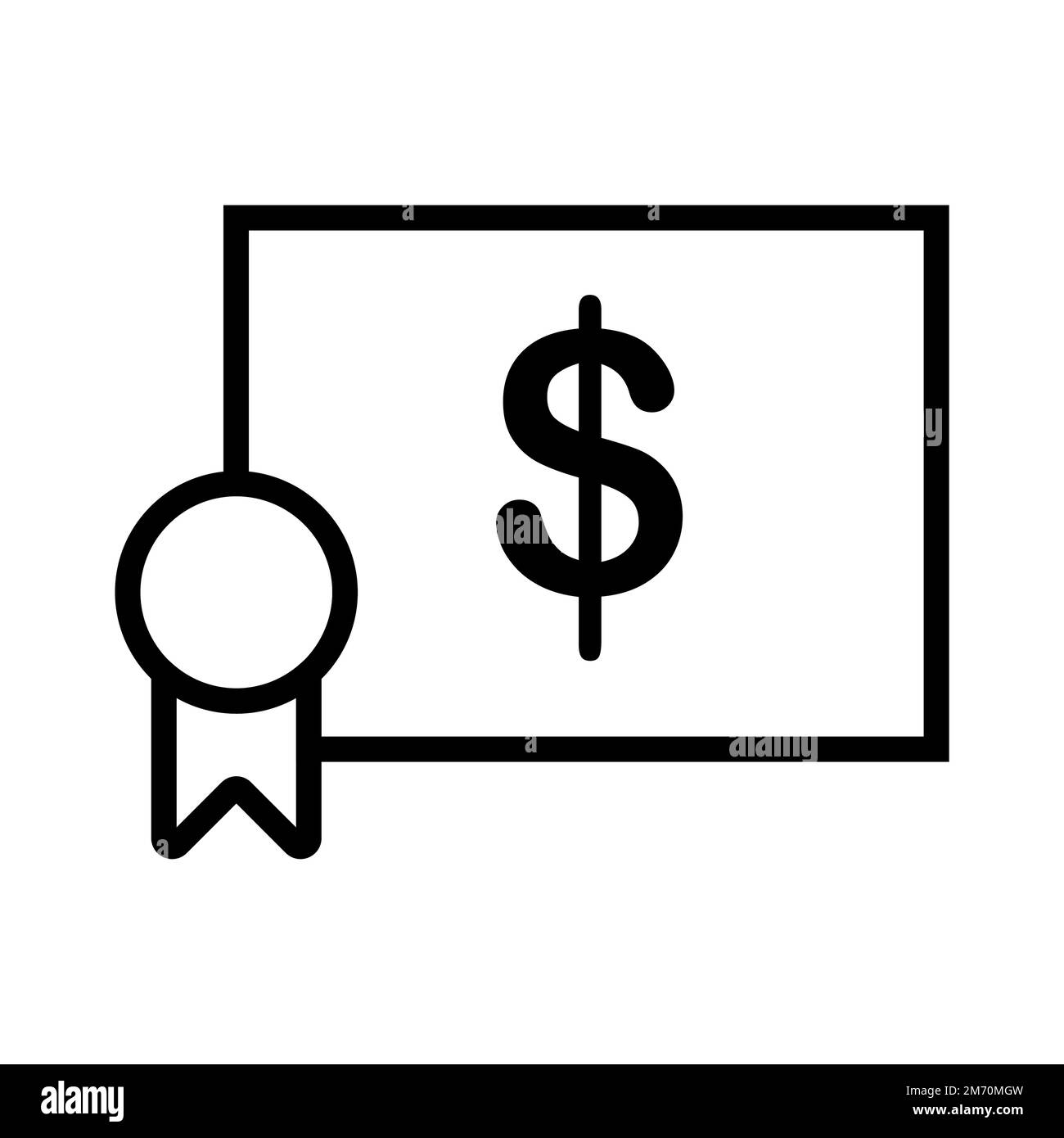 Investment stock icon line isolated on white background. Black flat ...