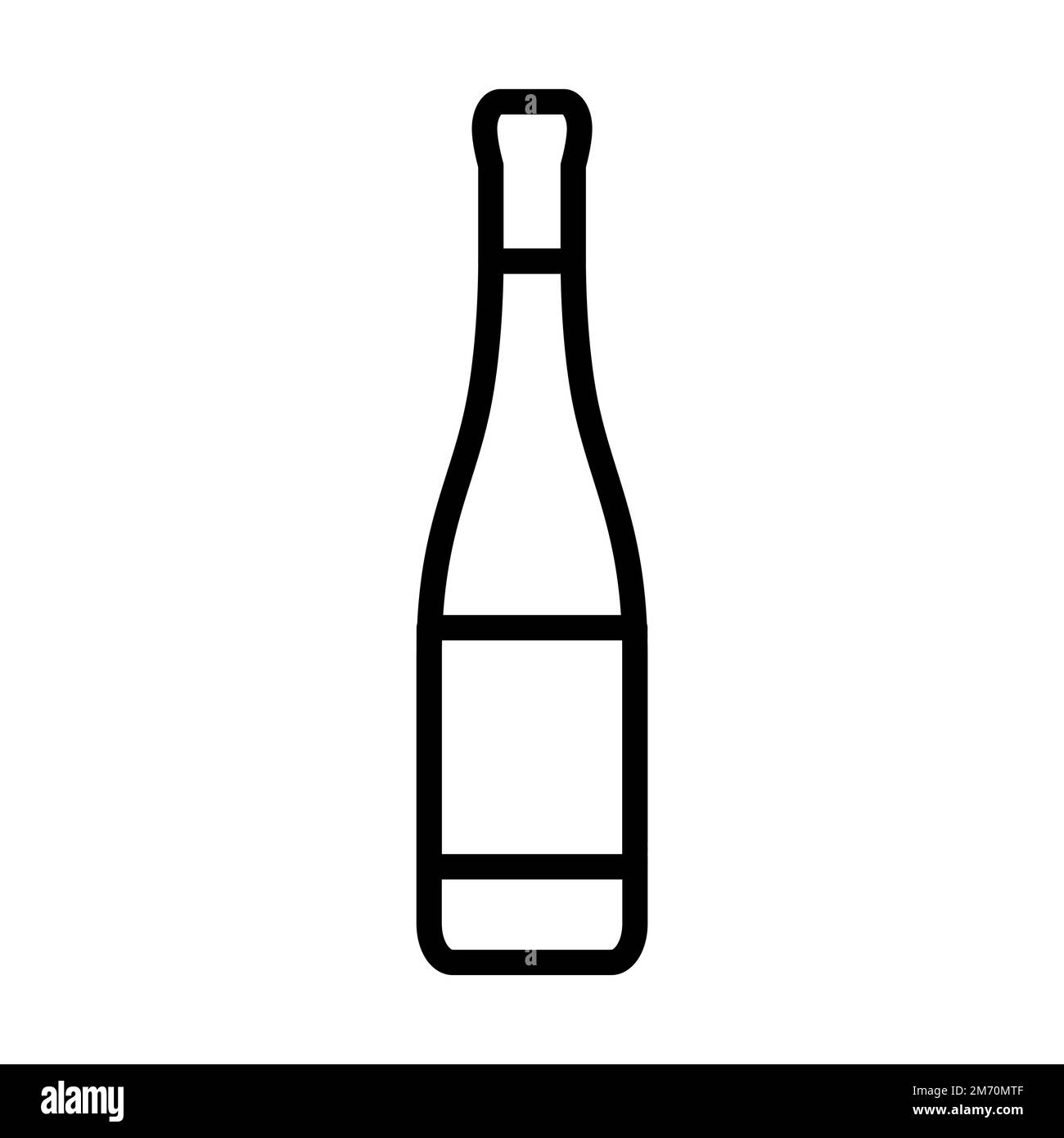 wine-bottle-icon-line-isolated-on-white-background-black-flat-thin
