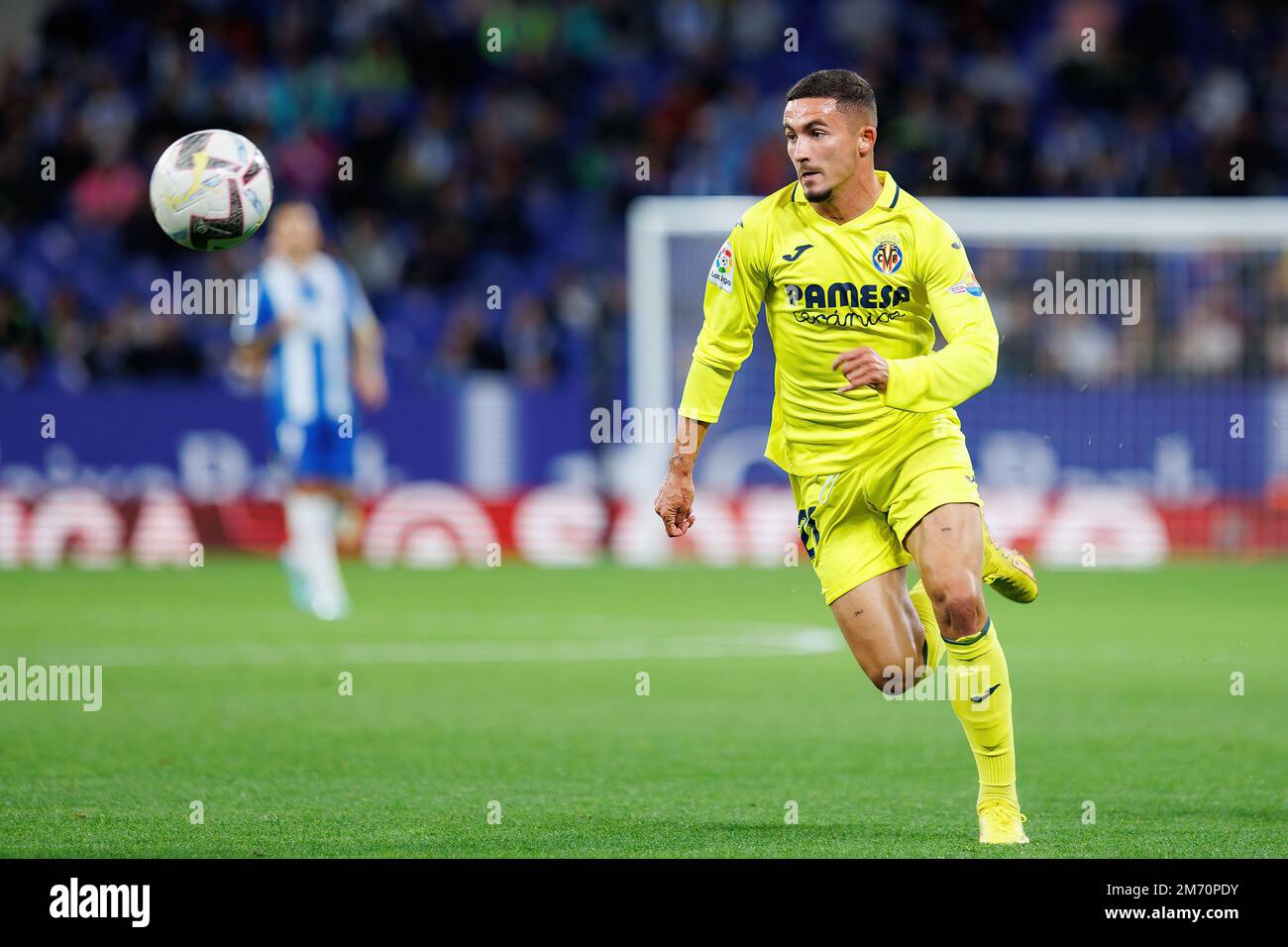 BARCELONA - NOV 9: Yeremi Pino in action at the LaLiga match between ...