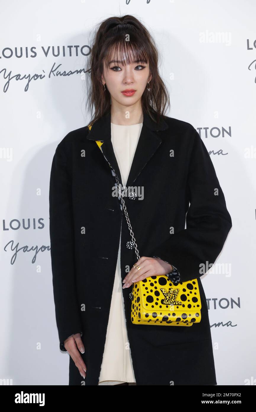 6 January 2023 - Seoul, South korea : South Korean model Ellis, attends a  photo call for the Louis Vuitton and Kusama Yaoi Collaboration Collection  Launch Photocall in Seoul, South Korea on