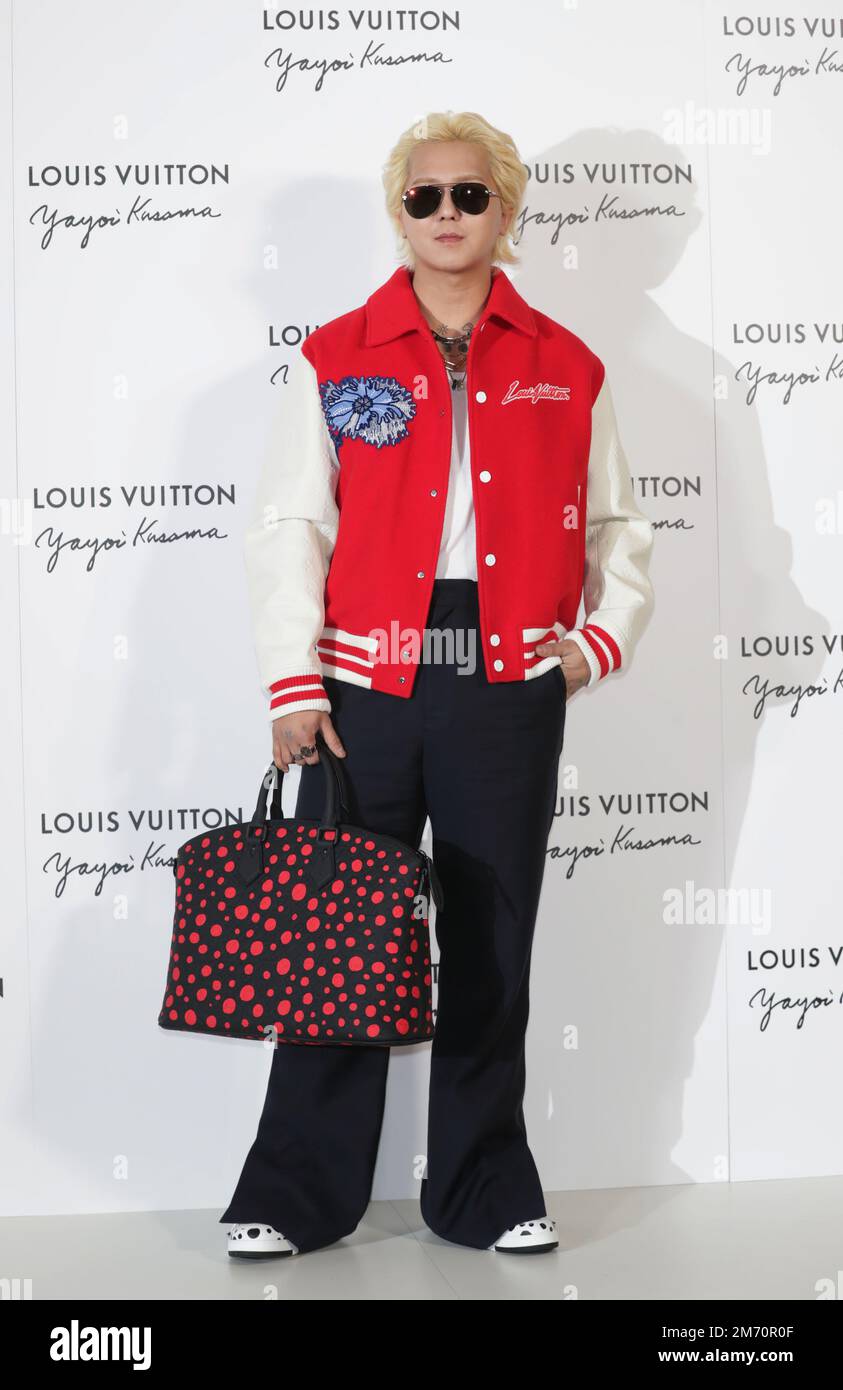 6 January 2023 - Seoul, South korea : South Korean actress Park Ji-hoo,  attends a photo call for the Louis Vuitton and Kusama Yaoi Collaboration  Collection Launch Photocall in Seoul, South Korea