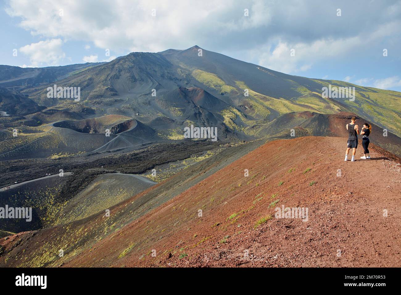 Minor crater of Etna volcano, Sicily, Italy Stock Photo