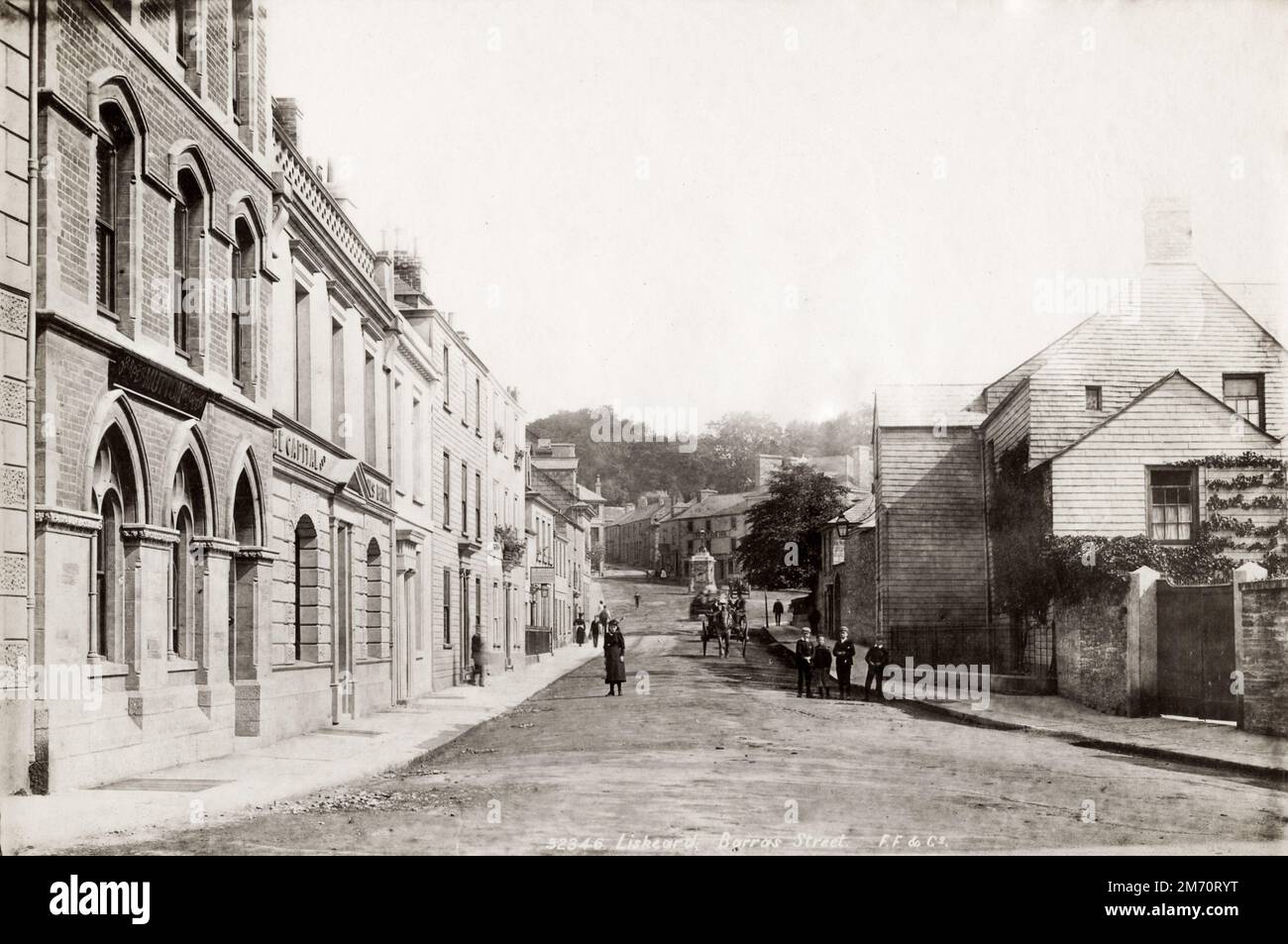 Vintage late 19th/early 20th century photograph: Barras Street, Liskeard, Cornwall Stock Photo