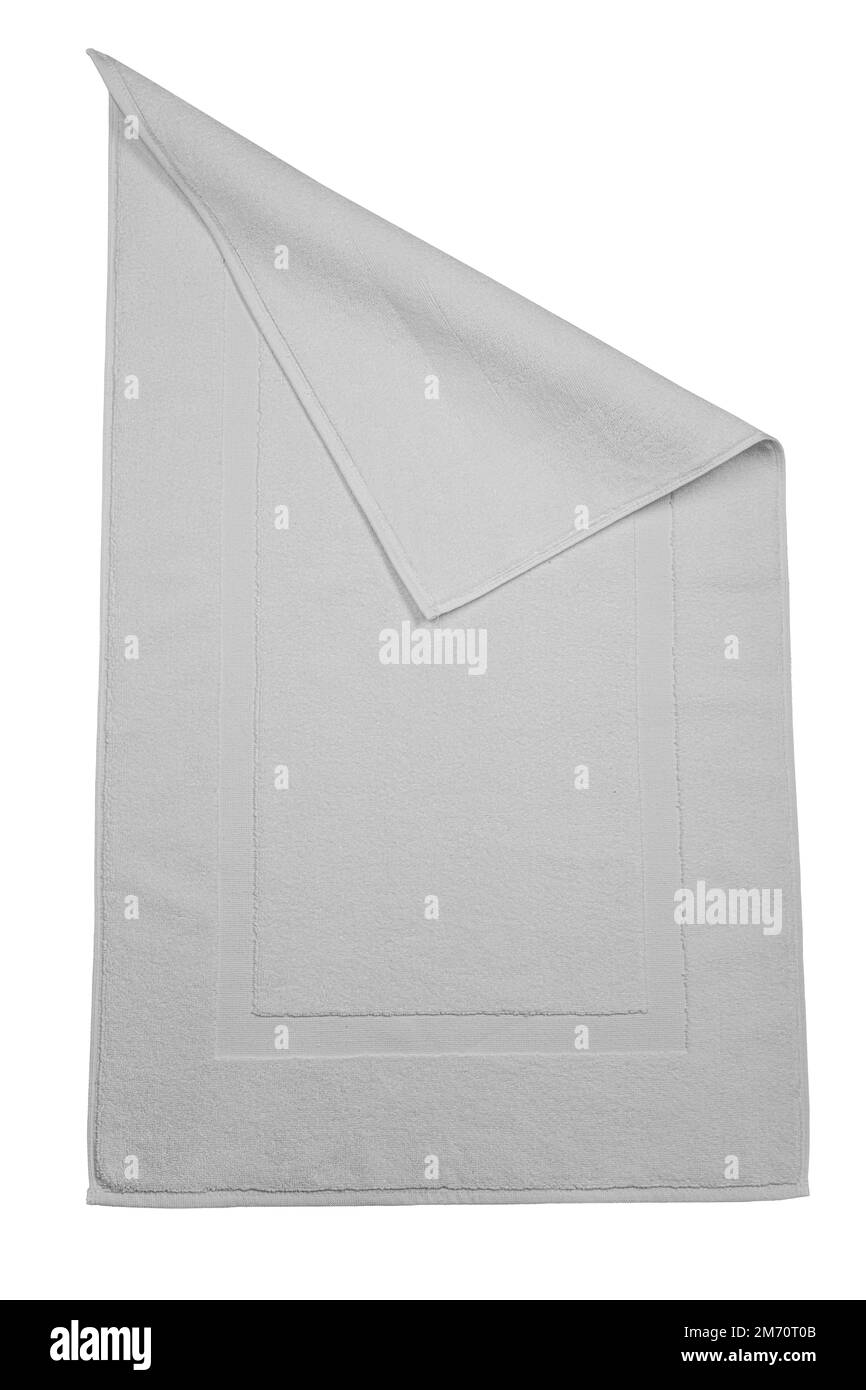 White bath foot towel 100 Cotton Terry Towels Isolated with White