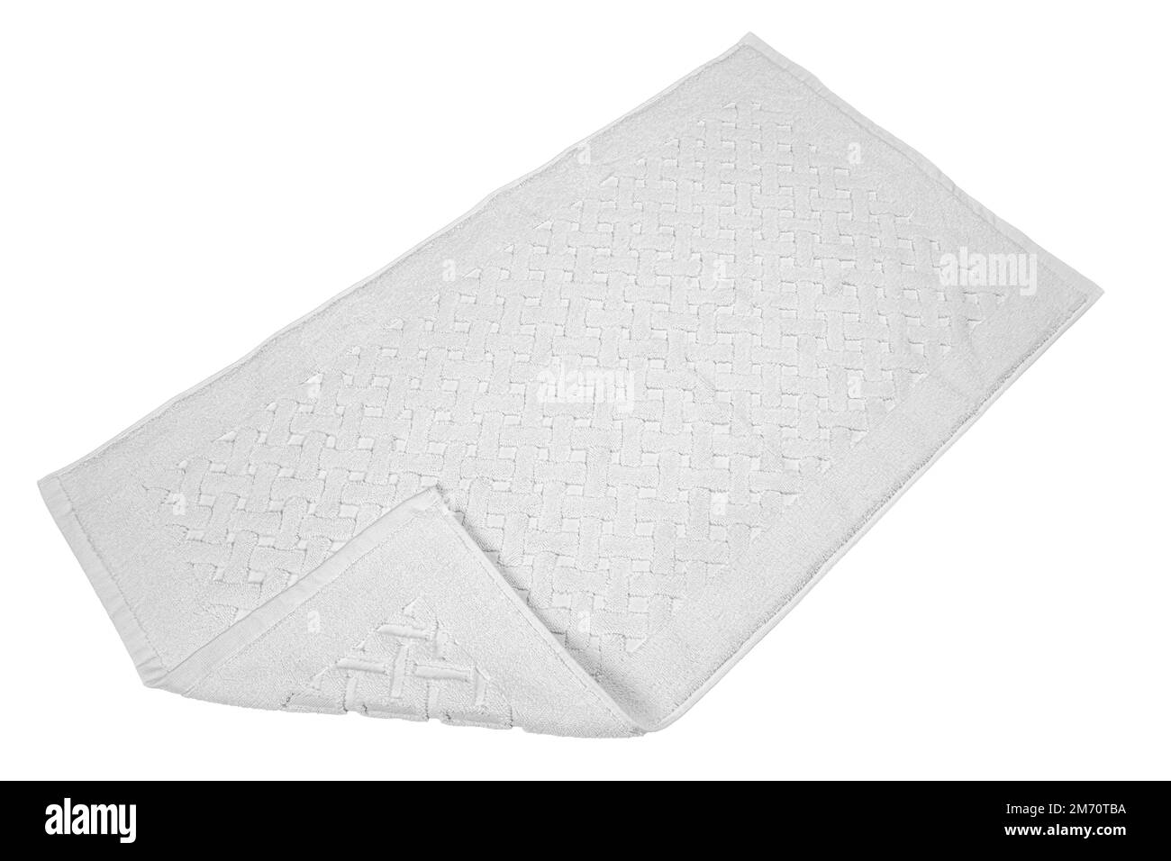 White bath foot towel 100 Cotton Terry Towels Isolated with White