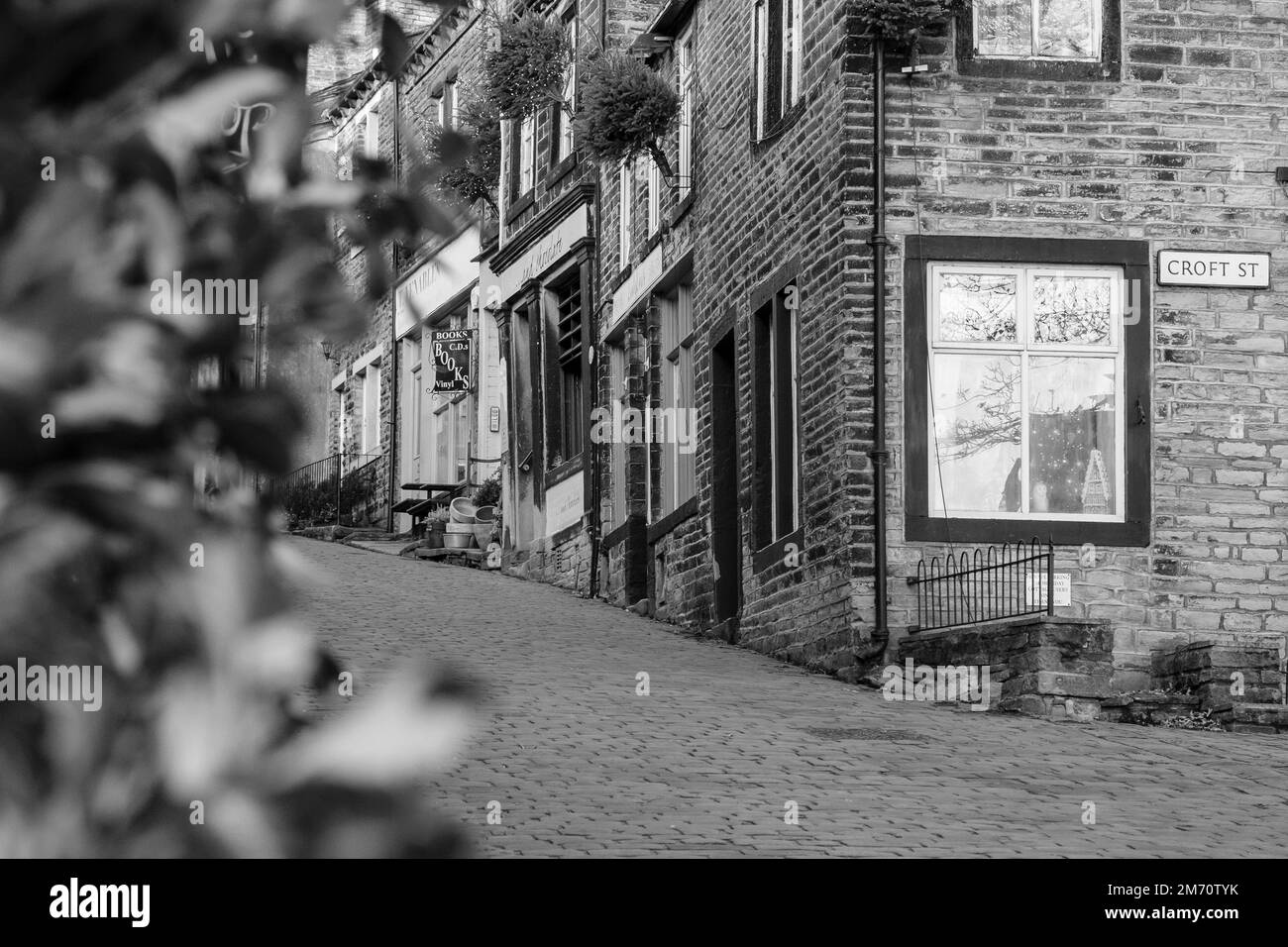 Main Street in the village of Haworth, near Keighley and Bradford, West