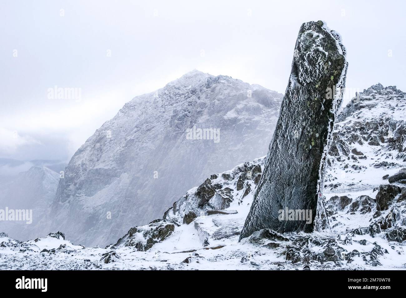 Yr Wyddfa, Mount Snowdon, Snowdonia mountain range, North wales, Uk