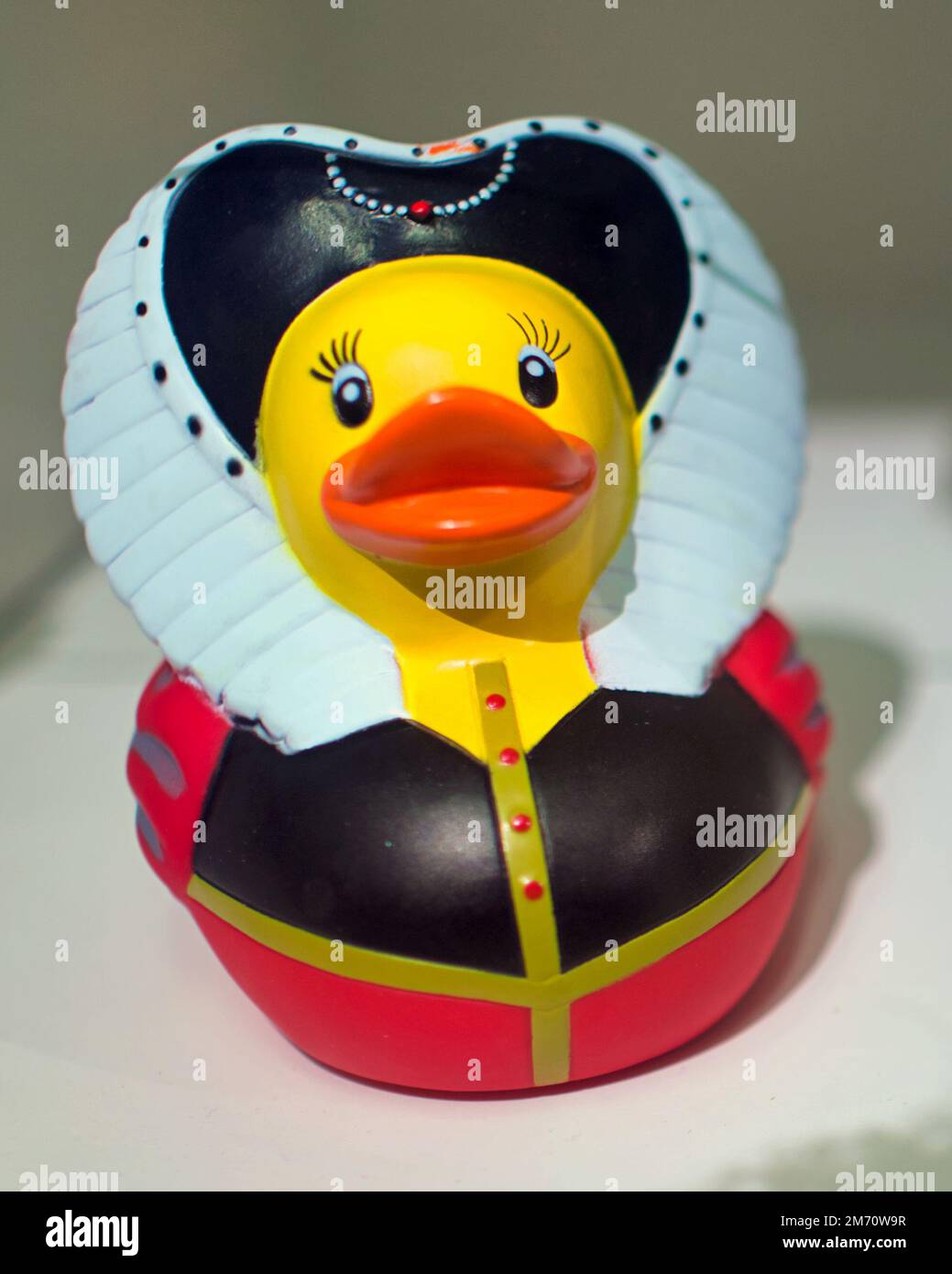 Glasgow, Scotland, UK 6th January, 2023. Rubber duck depicting Mary display in gallery  Mary Queen of Scots exhibition: the afterlife in the hunterian art galleries at the university of Glasgow. Credit Gerard Ferry/Alamy Live News Stock Photo