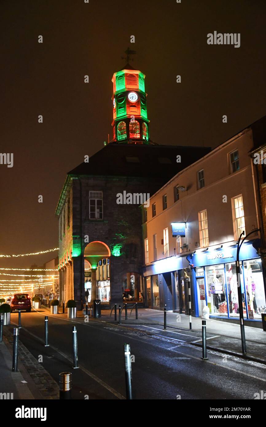 Christmas lights decorations in Kilkenny City Stock Photo Alamy