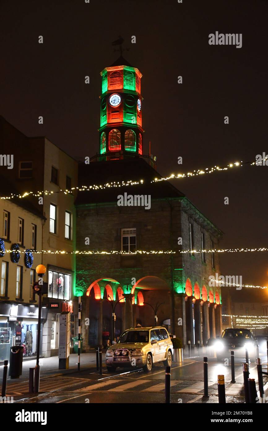 Christmas lights decorations in Kilkenny City Stock Photo Alamy