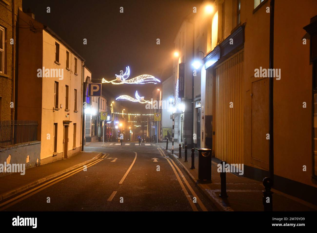 Christmas lights decorations in Kilkenny City Stock Photo Alamy