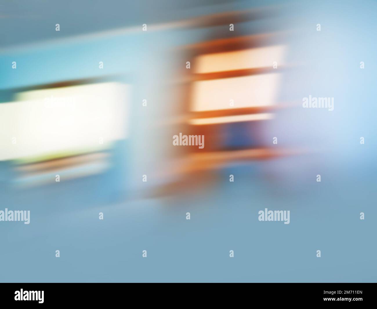 Blur background interior empty office lobby. Blurred business workplace background. Stock Photo