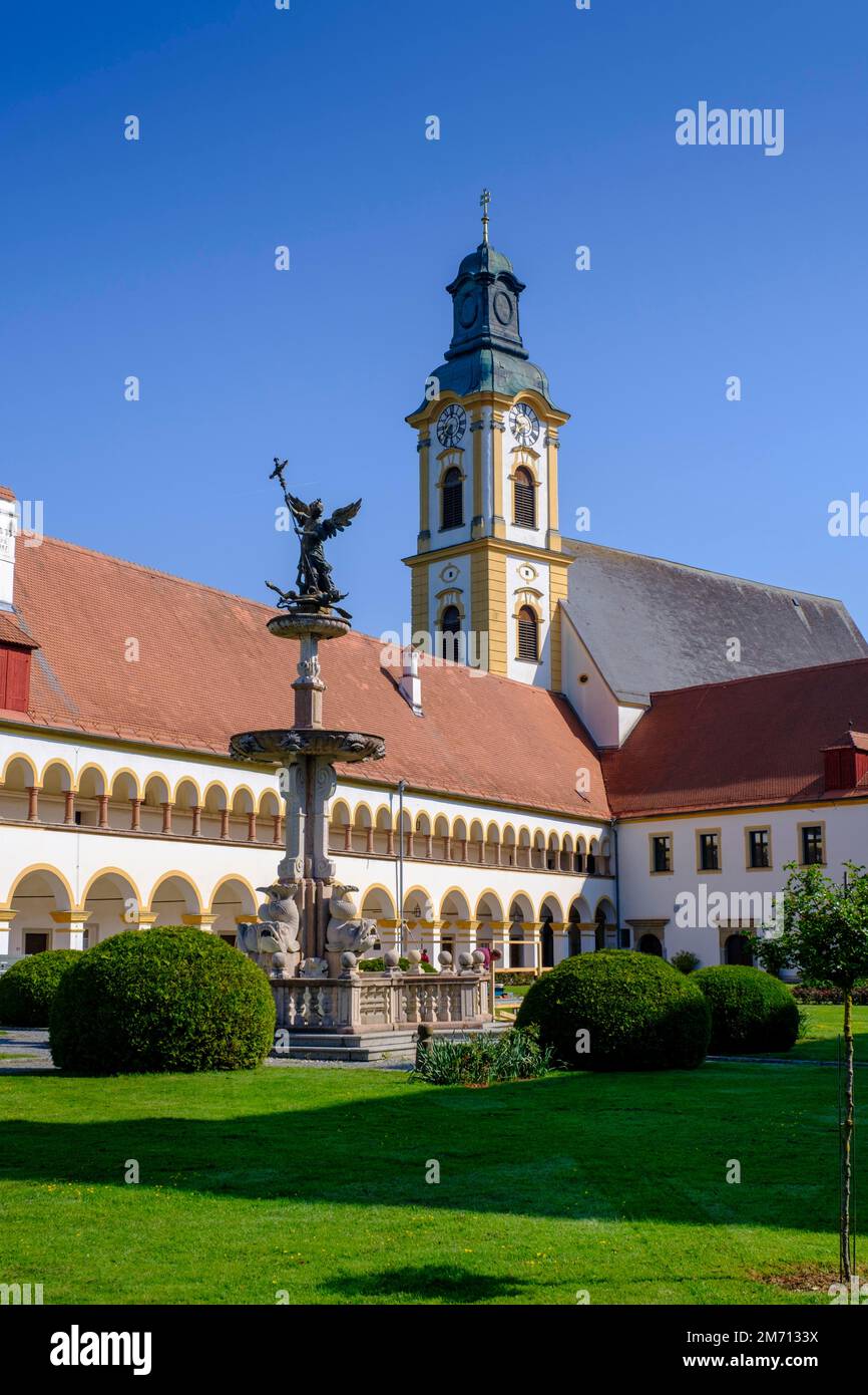 Augustinian Canons' Monastery Reichersberg, Reichersberg, Innviertel, Upper Austria, Austria Stock Photo