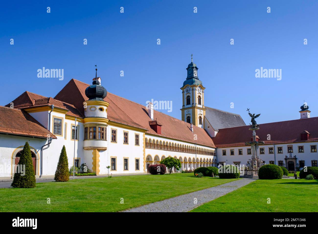 Augustinian Canons' Monastery Reichersberg, Reichersberg, Innviertel, Upper Austria, Austria Stock Photo
