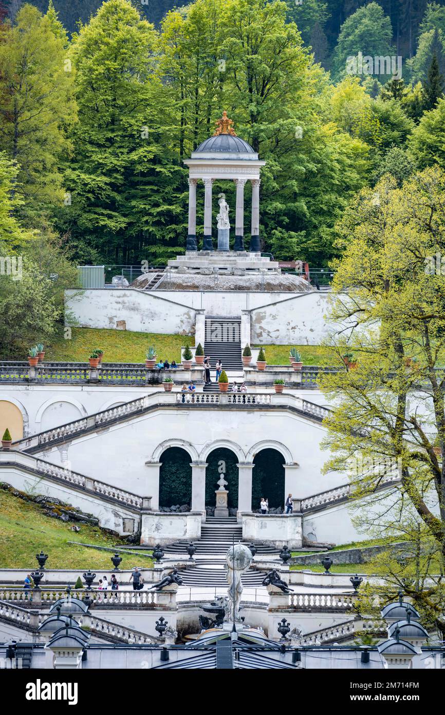 Venus Temple Linderhof Palace, municipality of Ettal, district of Garmisch Partenkirchen, Upper Bavaria, Bavaria, Germany Stock Photo