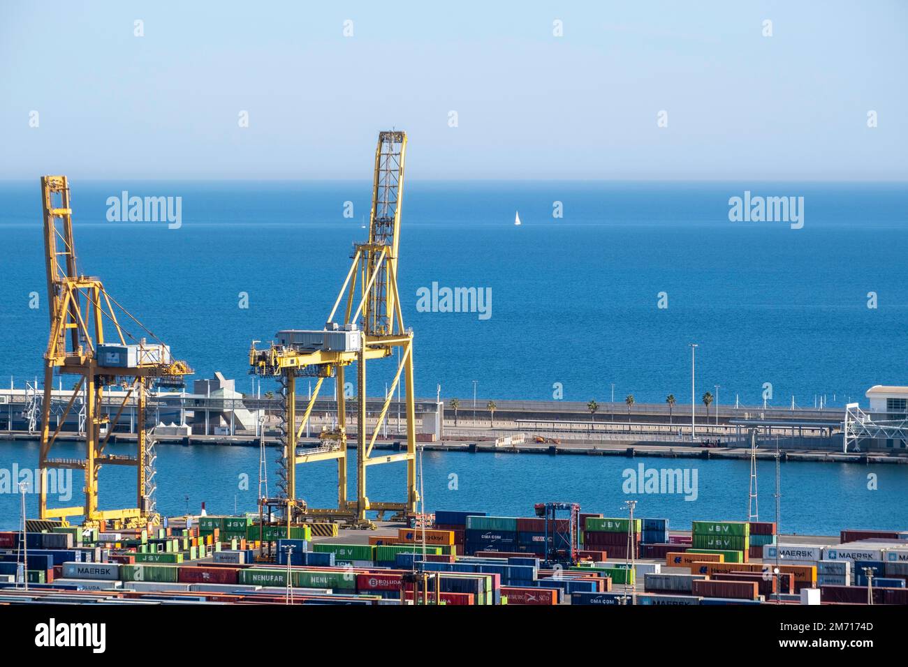 Port of barcelona view from above hi-res stock photography and images ...