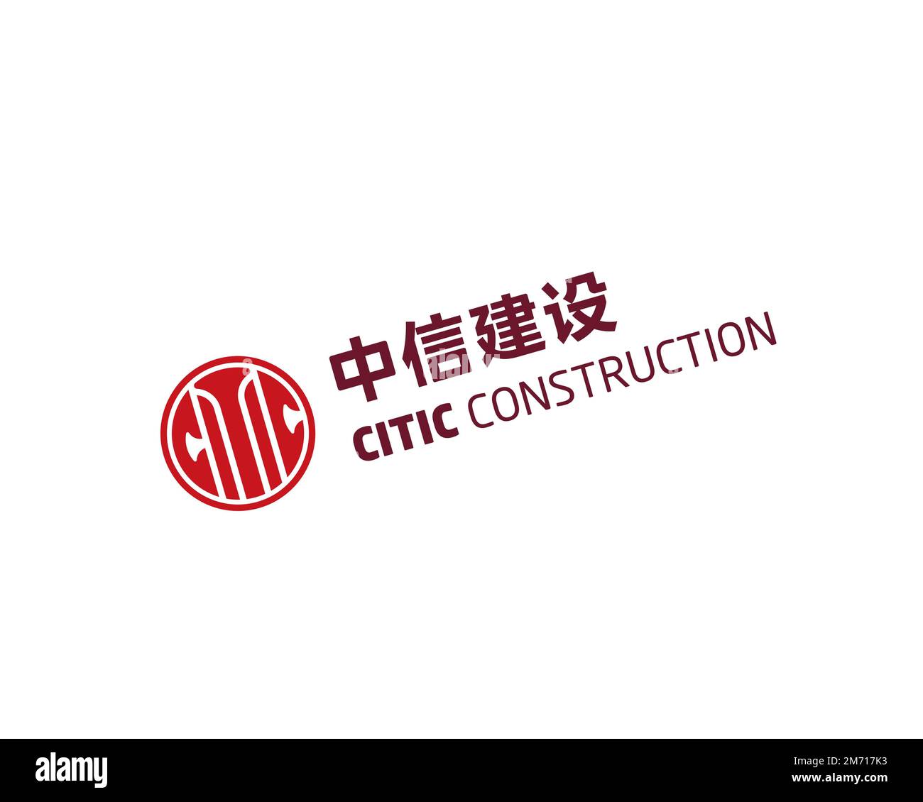 CITIC Construction, rotated logo, white background Stock Photo Alamy