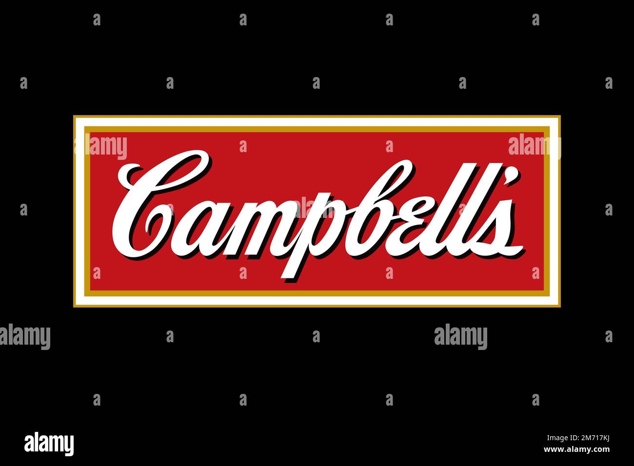 Campbell Soup Company, Logo, Black background Stock Photo Alamy