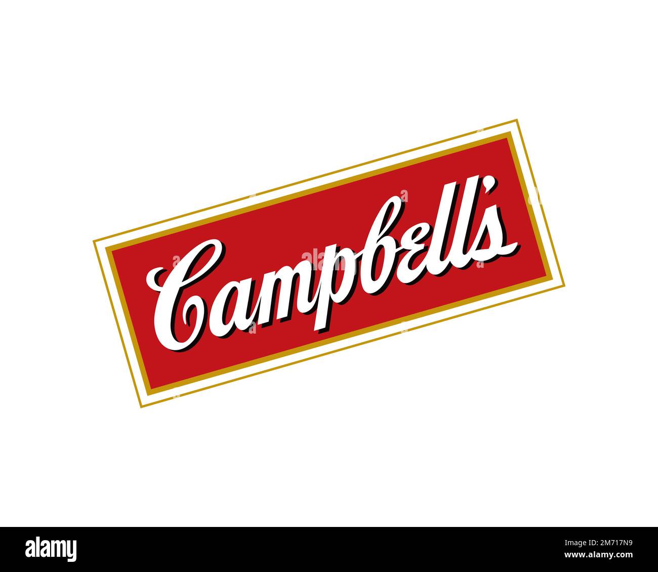 Campbell Soup Company, Rotated Logo, White Background Stock Photo Alamy